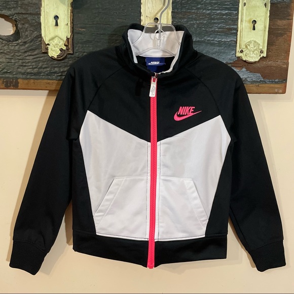 Nike Kids Black and White Zip-Up Jacket - Picture 7 of 11